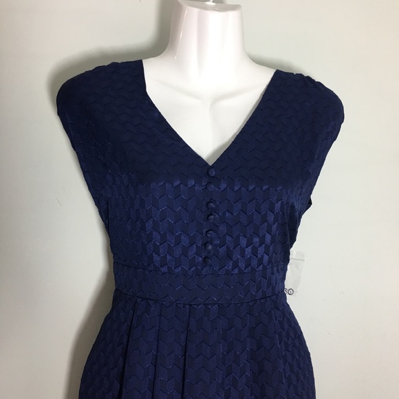 New ModCloth Blue Dress. A - Picture 3 of 8